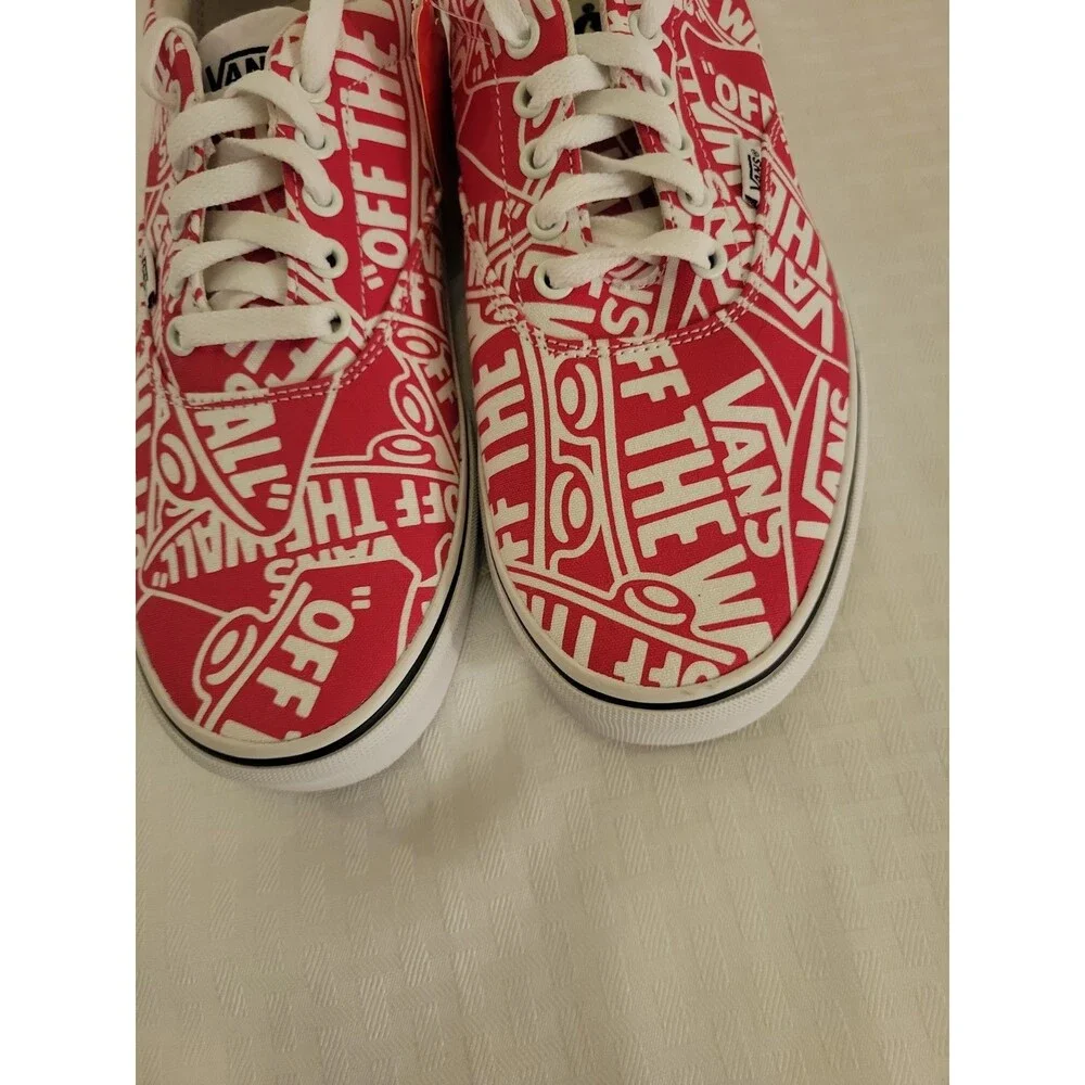 VANS Authentic OTW Repeat Mens 10 Slip Sneakers Red White Nwt